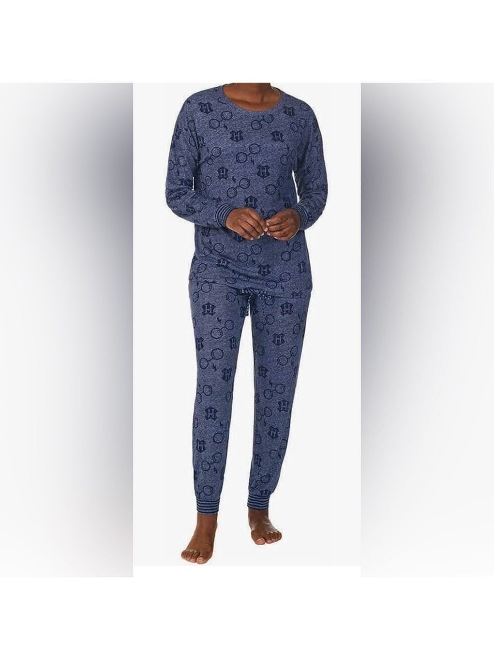 Wizarding World Harry Potter Women's Cozy 2-Piece Blue Pajama Set Size: Small